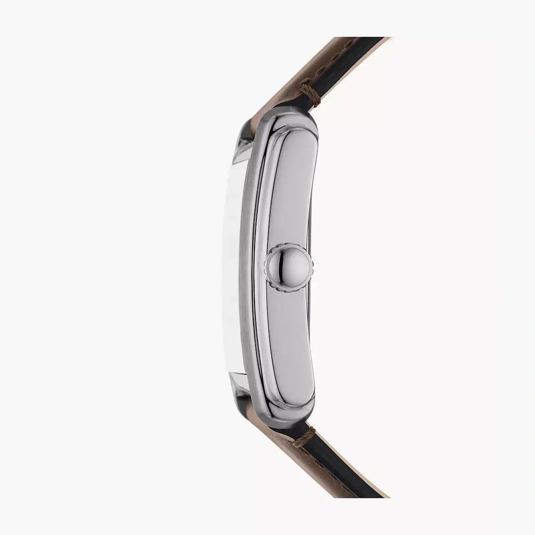 Fossil Carraway Three-Hand Brown Leather Watch