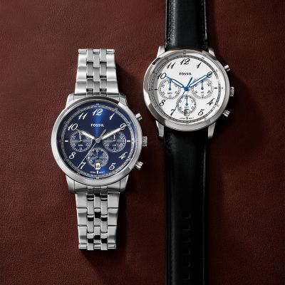 Fossil Neutra Chronograph Black Leather Watch