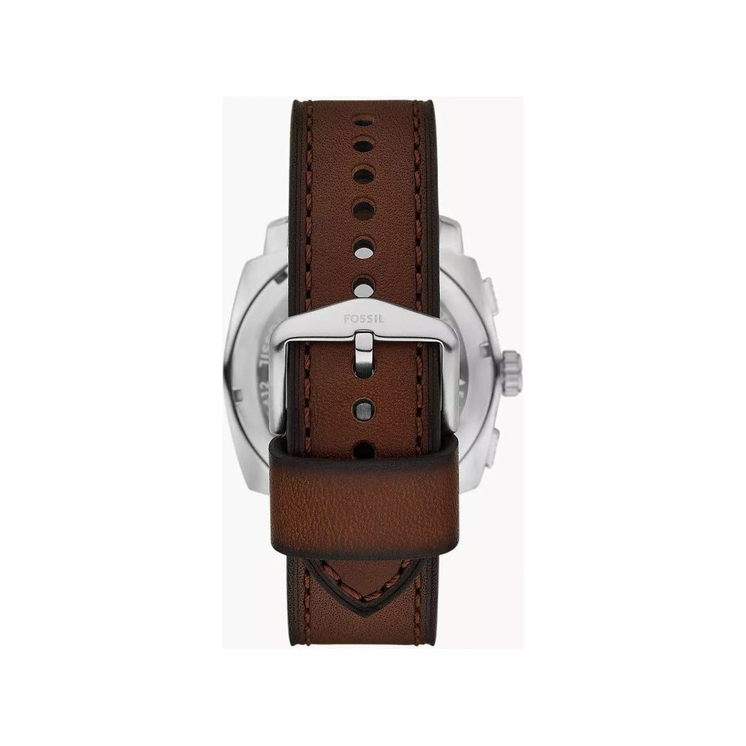 Fossil Machine Chronograph Brown Leather Watch FS6100