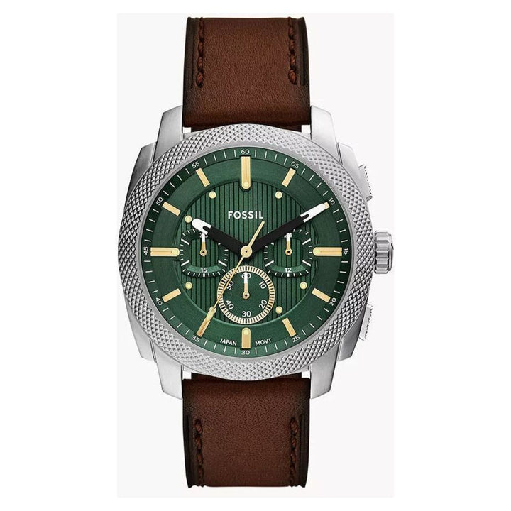 Fossil Machine Chronograph Brown Leather Watch FS6100