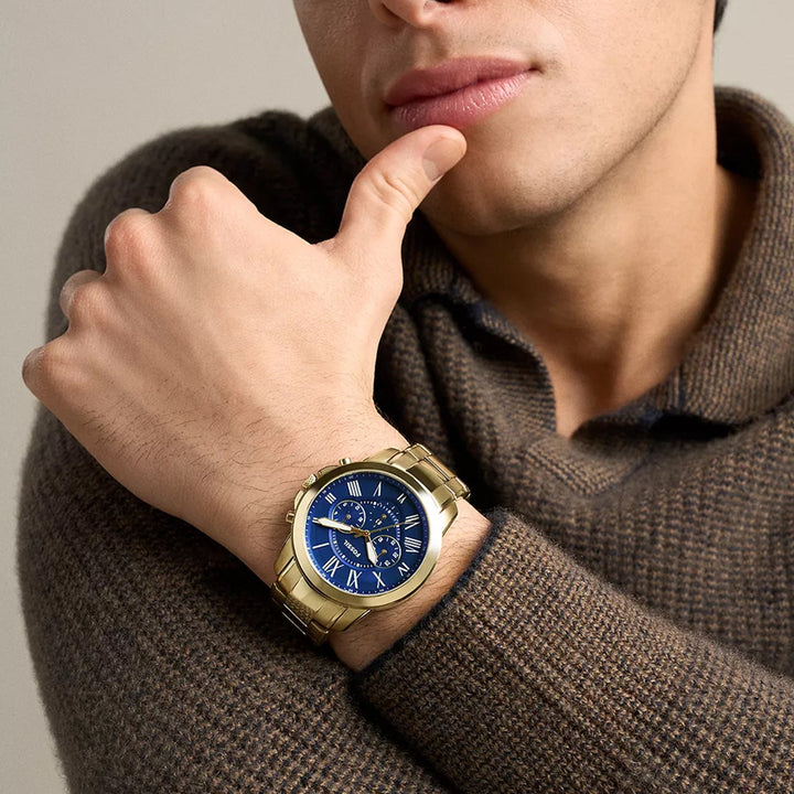 Fossil FS6200SET Blue Dial Couple Watch
