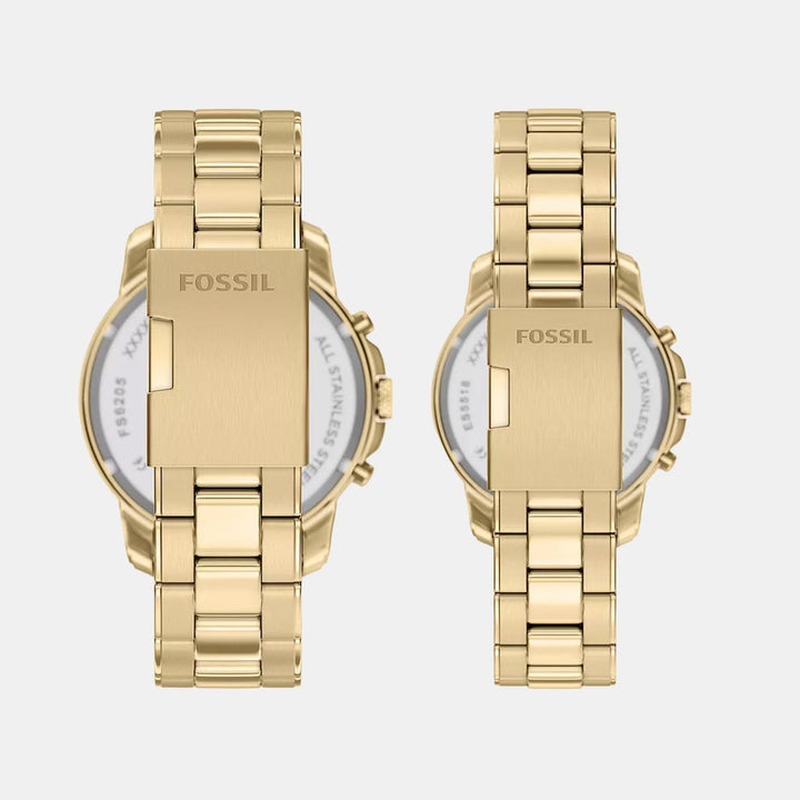 Fossil FS6200SET Blue Dial Couple Watch