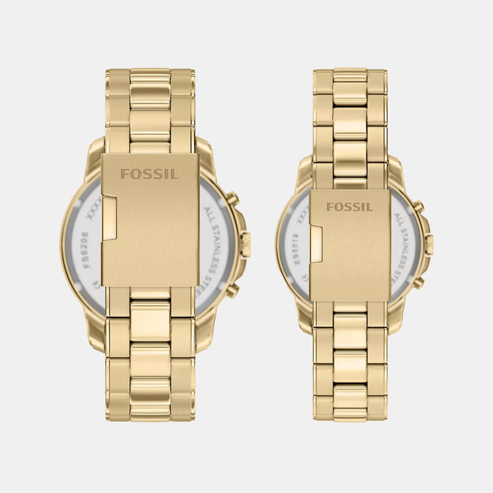 Fossil FS6201SET Green Dial Couple Watch