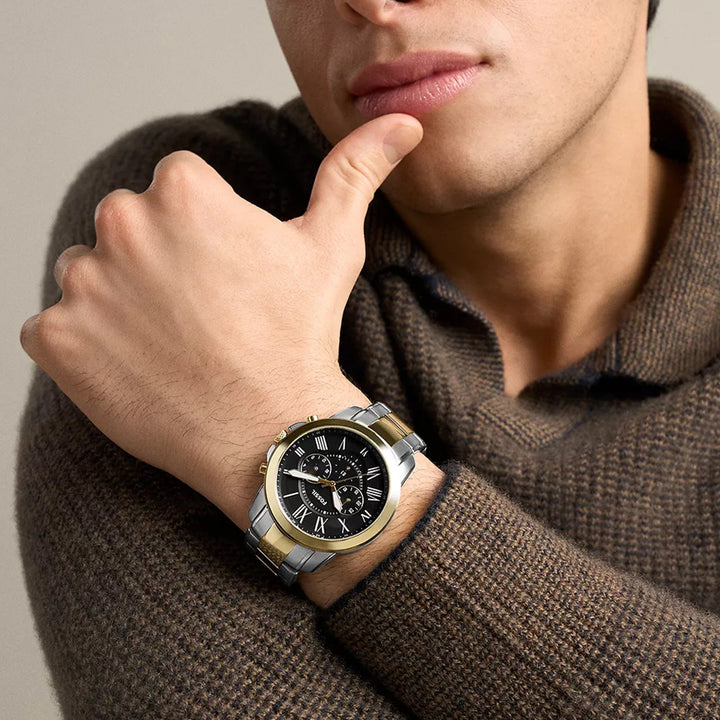 Fossil FS6202SET Black Dial Couple Watch