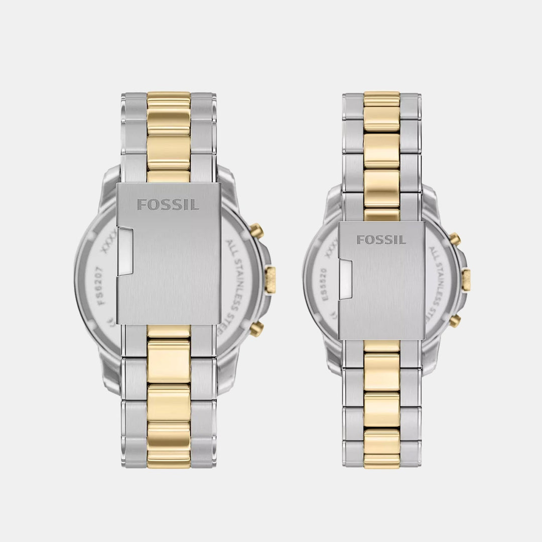 Fossil FS6202SET Black Dial Couple Watch