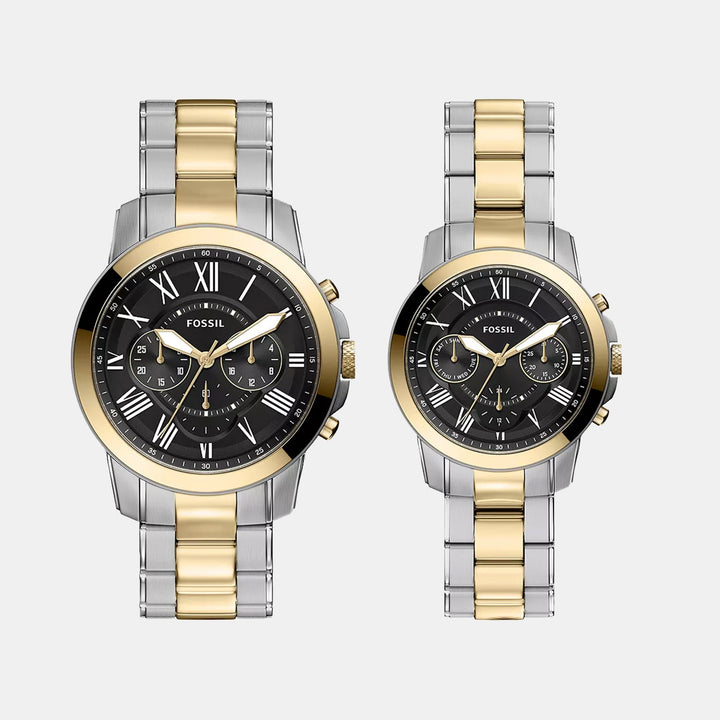 Fossil FS6202SET Black Dial Couple Watch