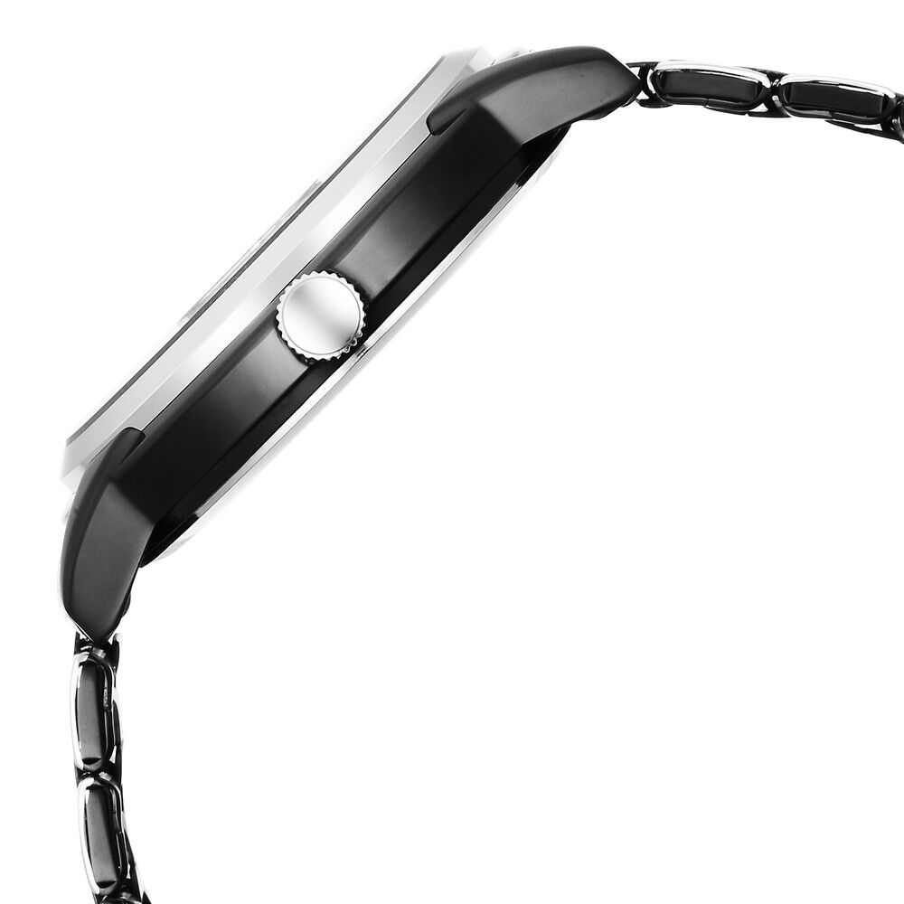 Fastrack Vyb Phantom Quartz Analog Black Dial Two Toned Metal Strap Watch For Guys FV30005KM02W