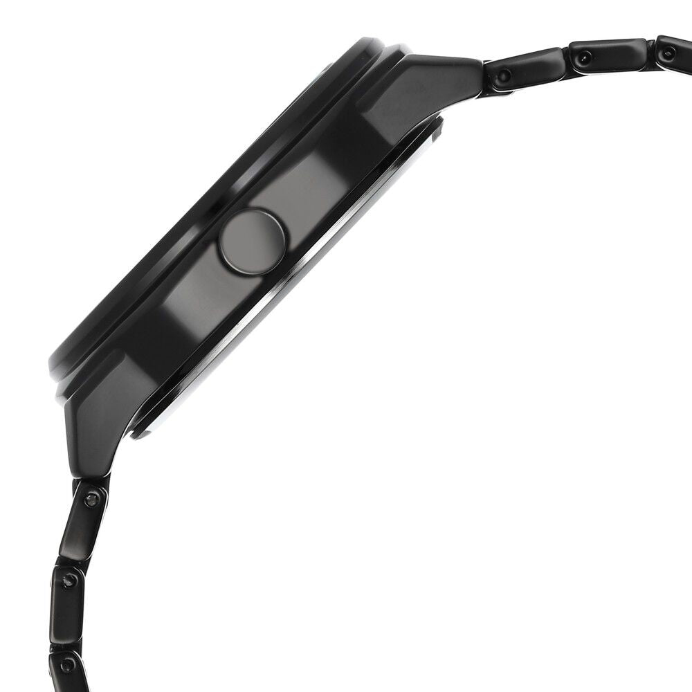 Fastrack Vyb Quest Quartz Analog Black Dial Black Metal Strap Watch For Guys FV30009NM01W