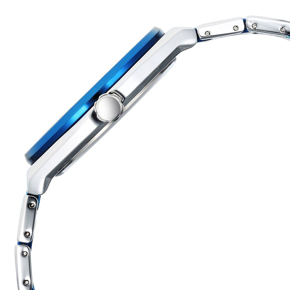 Fastrack Vyb Nimbus Quartz Analog Blue Dial Two Toned Color Metal Strap Watch For Guys FV30010KM01W