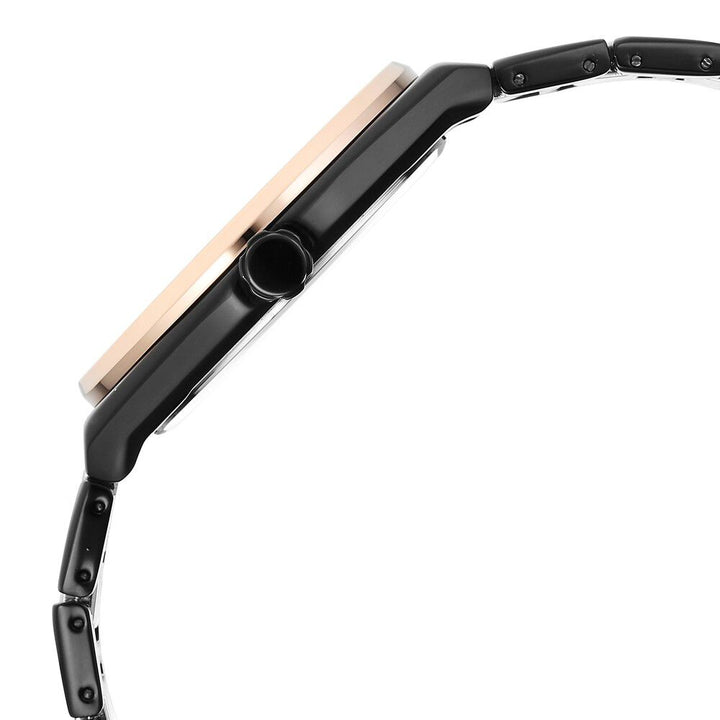 Fastrack Vyb Nimbus Quartz Analog Black Dial Two Toned Color Metal Strap Watch For Guys FV30010KM02W