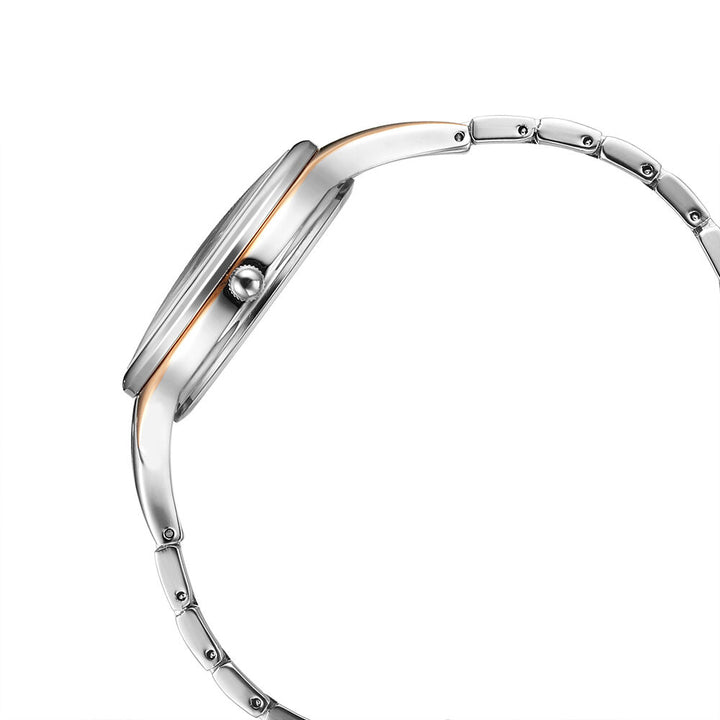 Fastrack Vyb Striker Quartz Analog Rose Gold Dial Metal Strap Watch for Girls FV60001KM01W