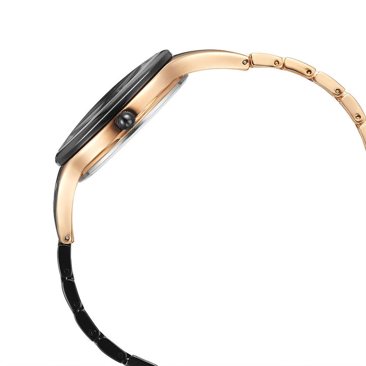 Fastrack Vyb Striker Quartz Analog Rose Gold Dial Metal Strap Watch for Girls FV60001KM02W