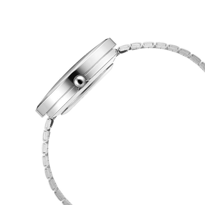 Fastrack Vyb Mirage Quartz Analog Silver Dial Stainless Steel Strap Watch for Girls FV60003SM01W