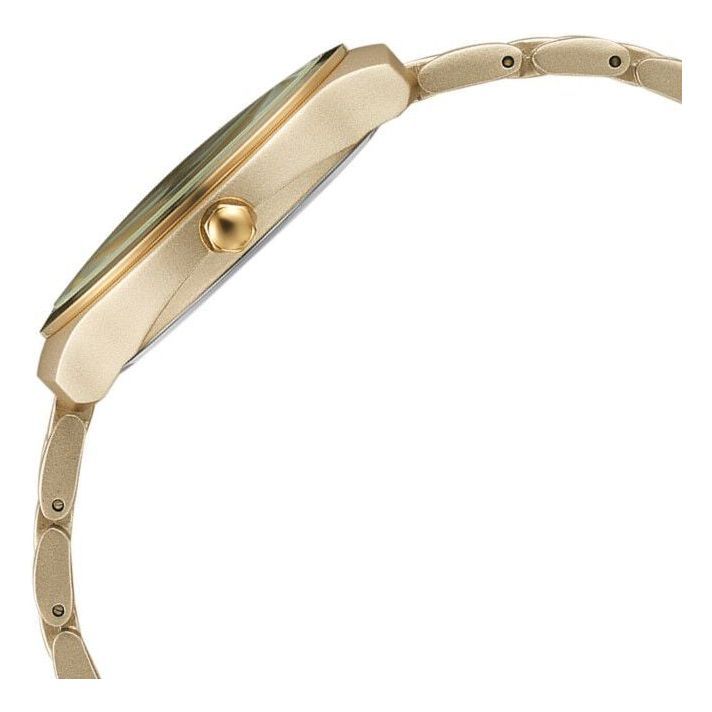 Fastrack Vyb Slayer Quartz Analog Golden Dial Metal Strap Watch for Girls FV60008YM01W