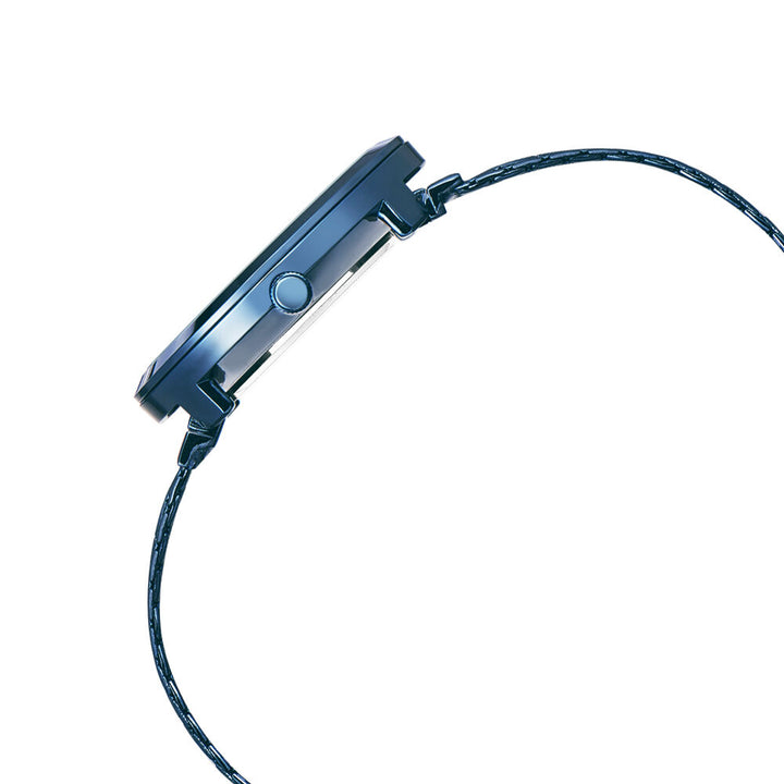 Fastrack Vyb Flare Quartz Analog Blue Dial Metal Strap Watch for Girls FV60011QM01W