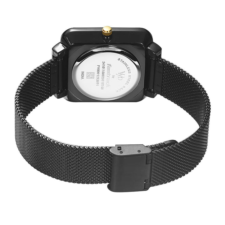 Fastrack Vyb Minimalist Quartz Analog Silver Dial Stainless Steel Strap Watch for Girls FV60012KM01W