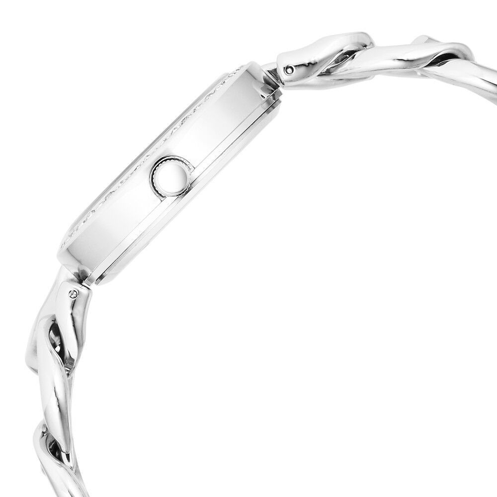 Fastrack Vyb Showstopper Quartz Analog Mother Of Pearl Dial Metal Strap Watch for Girls FV60026SM01W