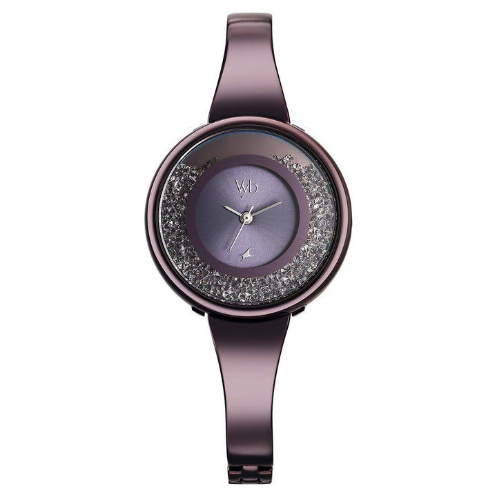 Fastrack Fastrack Vyb Diva Quartz Analog Purple Dial Purple Metal Strap Watch For Women FV60028QM01W