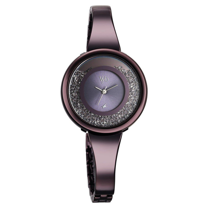 Fastrack Fastrack Vyb Diva Quartz Analog Purple Dial Purple Metal Strap Watch For Women FV60028QM01W