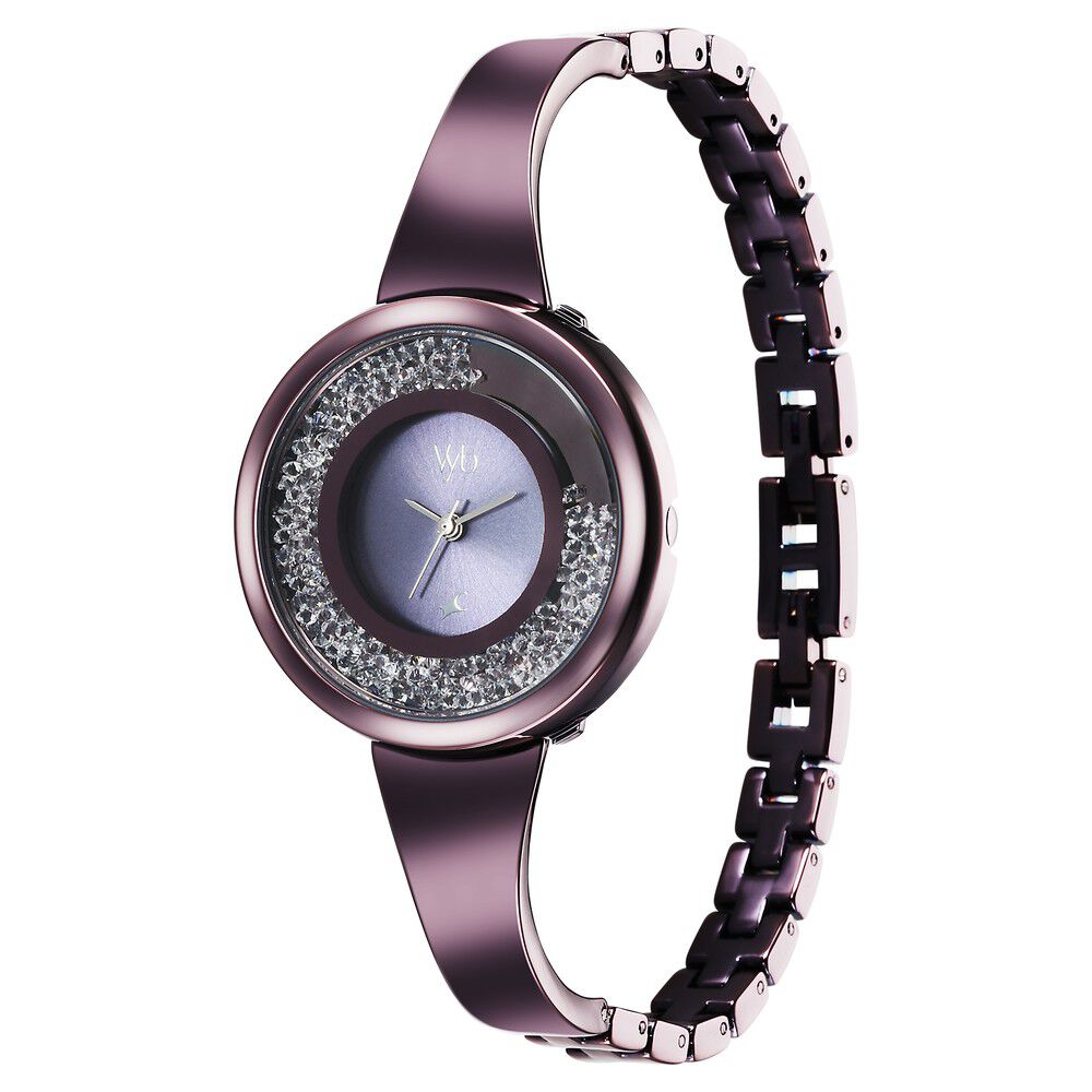 Fastrack Fastrack Vyb Diva Quartz Analog Purple Dial Purple Metal Strap Watch For Women FV60028QM01W