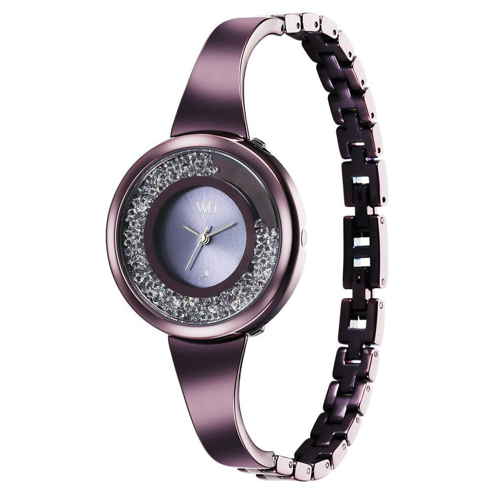 Fastrack Fastrack Vyb Diva Quartz Analog Purple Dial Purple Metal Strap Watch For Women FV60028QM01W