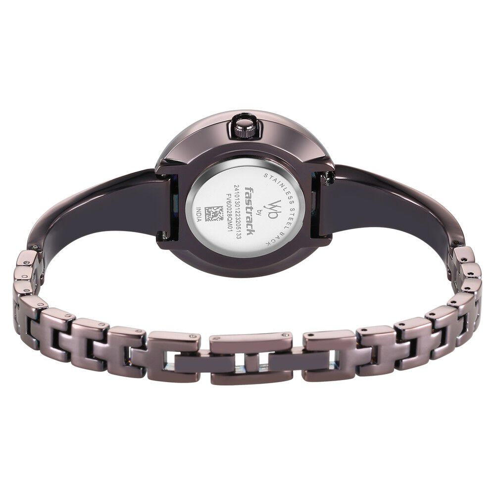 Fastrack Fastrack Vyb Diva Quartz Analog Purple Dial Purple Metal Strap Watch For Women FV60028QM01W