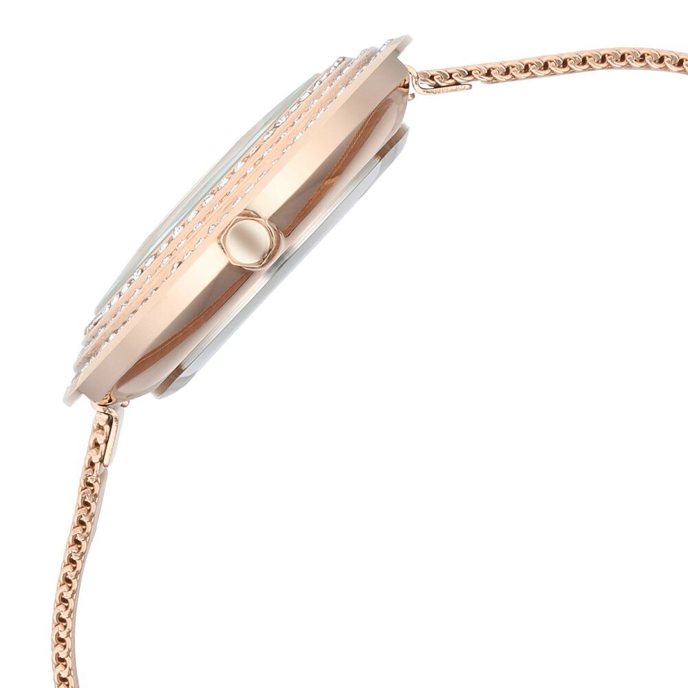 Fastrack Fastrack Vyb Iconique Quartz Analog White Dial Rose Gold Metal Strap Watch For Women FV60030WM01W