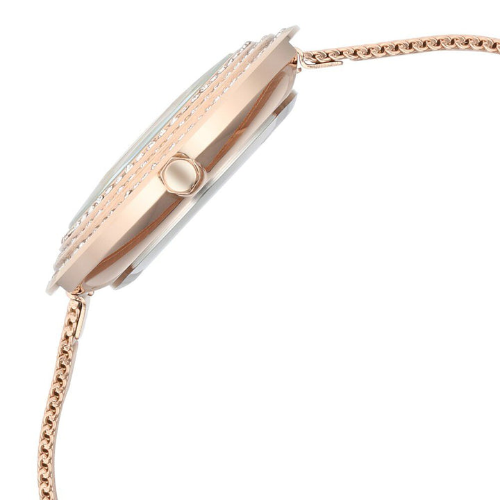 Fastrack Fastrack Vyb Iconique Quartz Analog White Dial Rose Gold Metal Strap Watch For Women FV60030WM01W