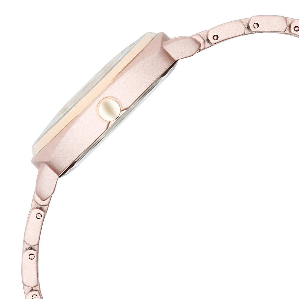 Fastrack Vyb Slayer Quartz Analog Pink Dial Metal Strap Watch for Girls FV60033KM02W