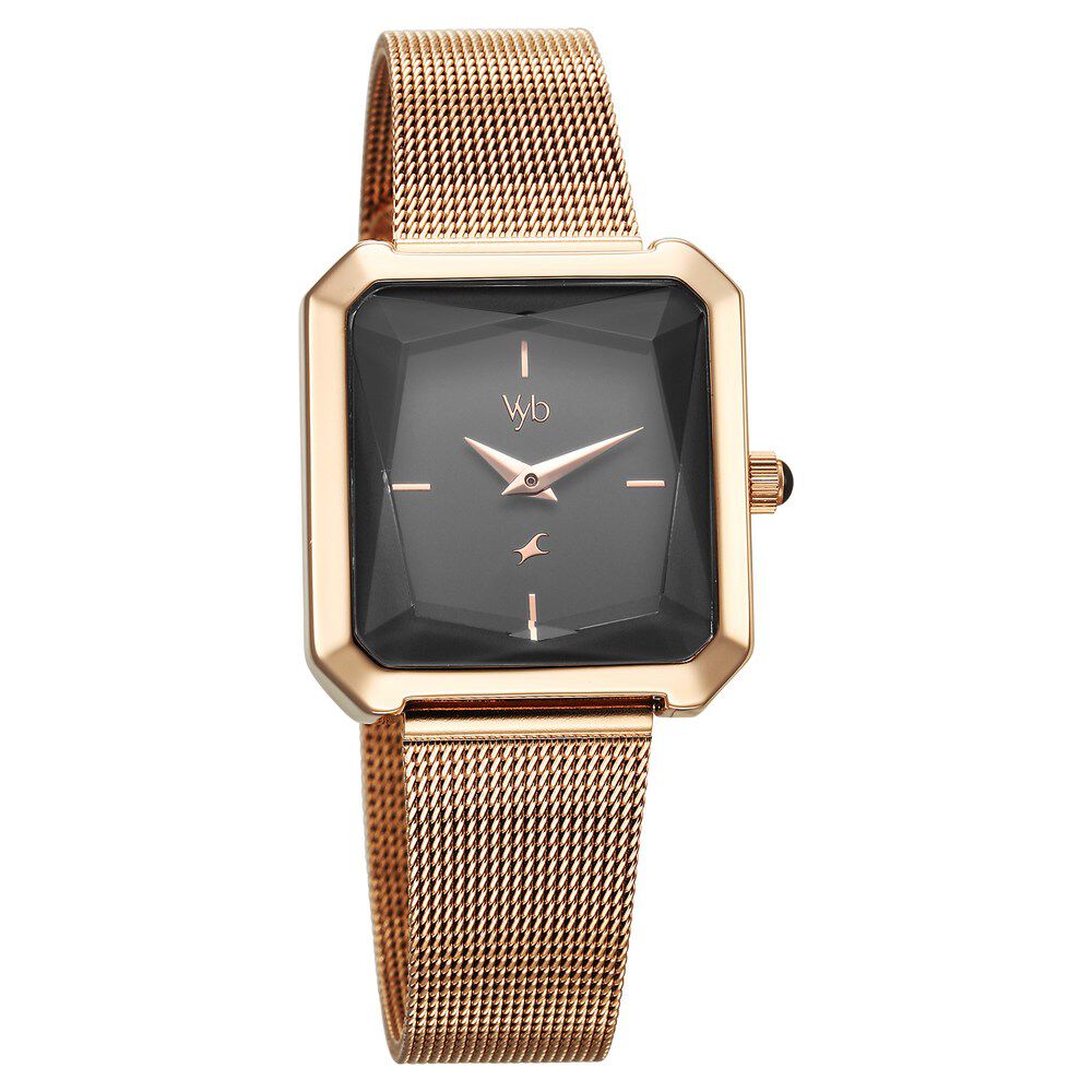 Fastrack Vyb Flare Quartz Analog Grey Dial Stainless Steel Strap Watch for Girls FV60036WM01W
