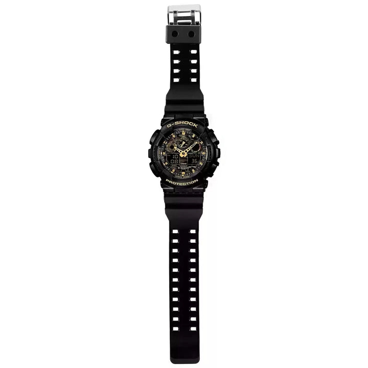 Casio G-Shock GA-100CF-1A9 Analog-Digital Black & Gold Camouflage Men's Watch