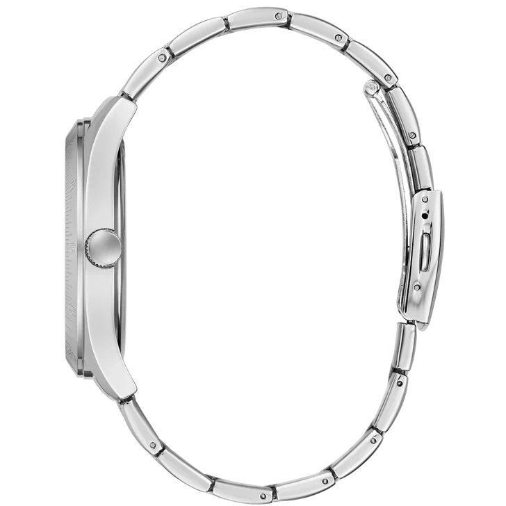 GUESS Mens Silver Tone Multi-function Watch