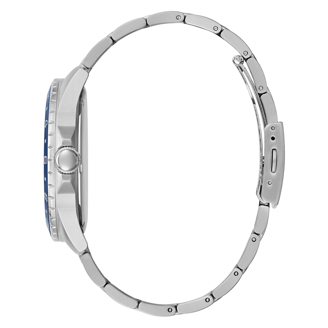 GUESS Mens Silver Tone Day/Date Watch