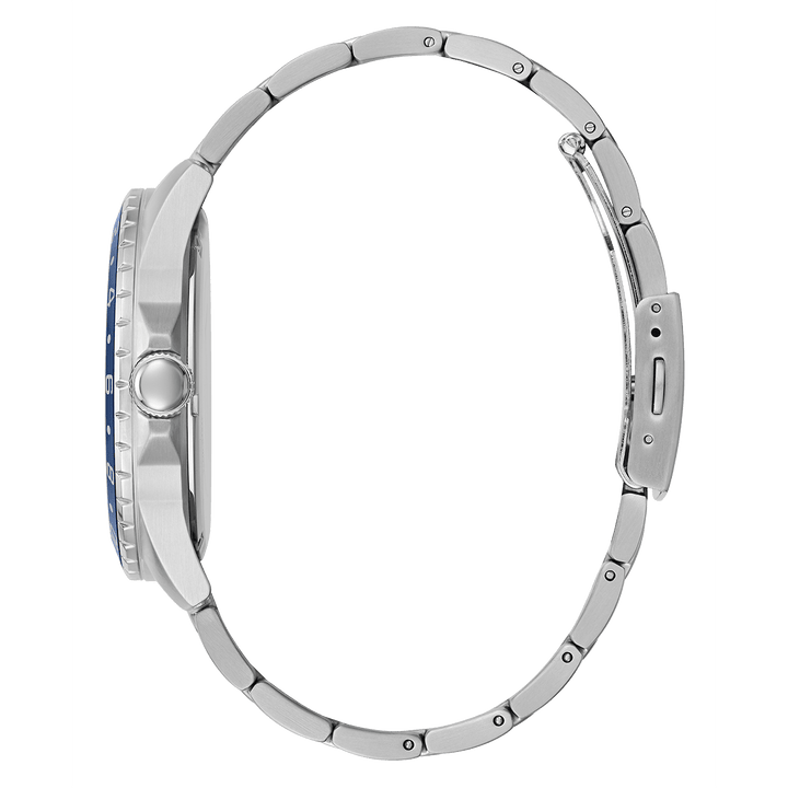 GUESS Mens Silver Tone Day/Date Watch