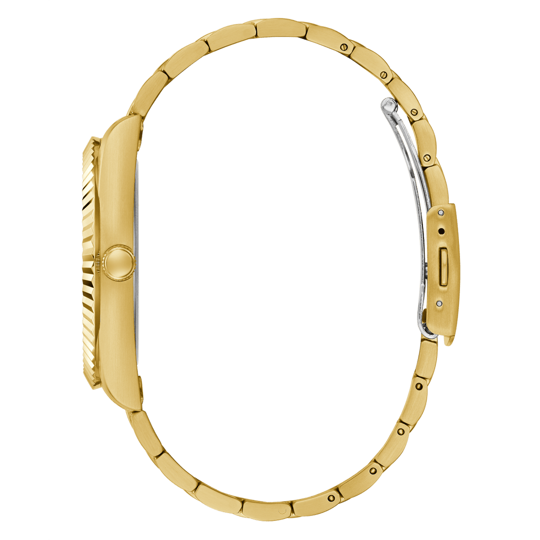 GUESS Mens Gold Tone Multi-Function Watch