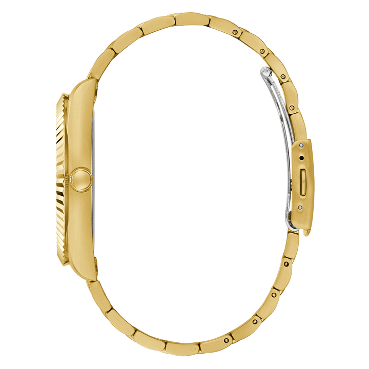 GUESS Mens Gold Tone Multi-Function Watch