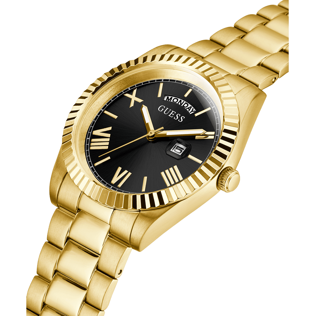 GUESS Mens Gold Tone Multi-Function Watch