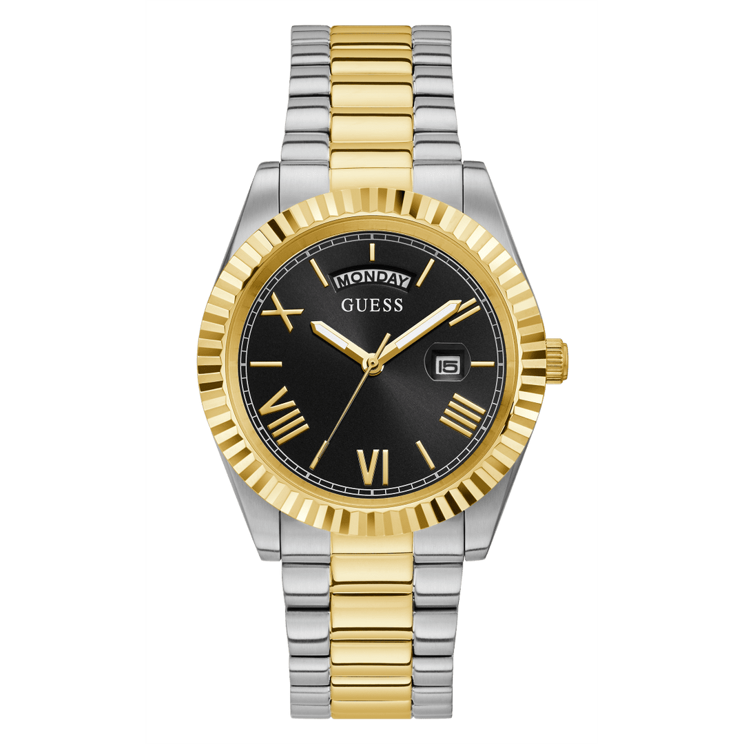 GUESS Mens 2-Tone Day/Date Watch