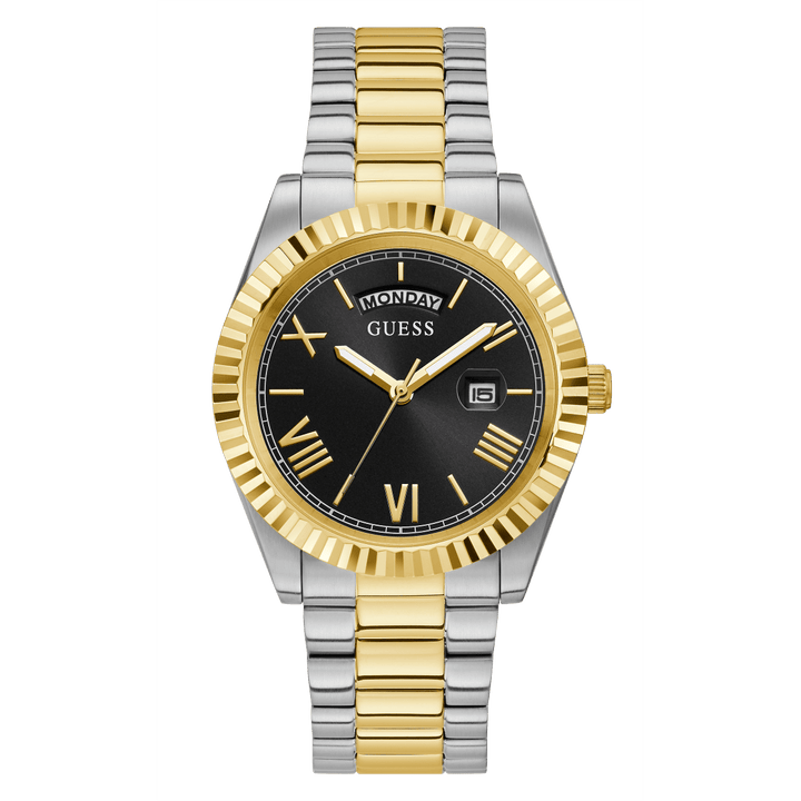 GUESS Mens 2-Tone Day/Date Watch