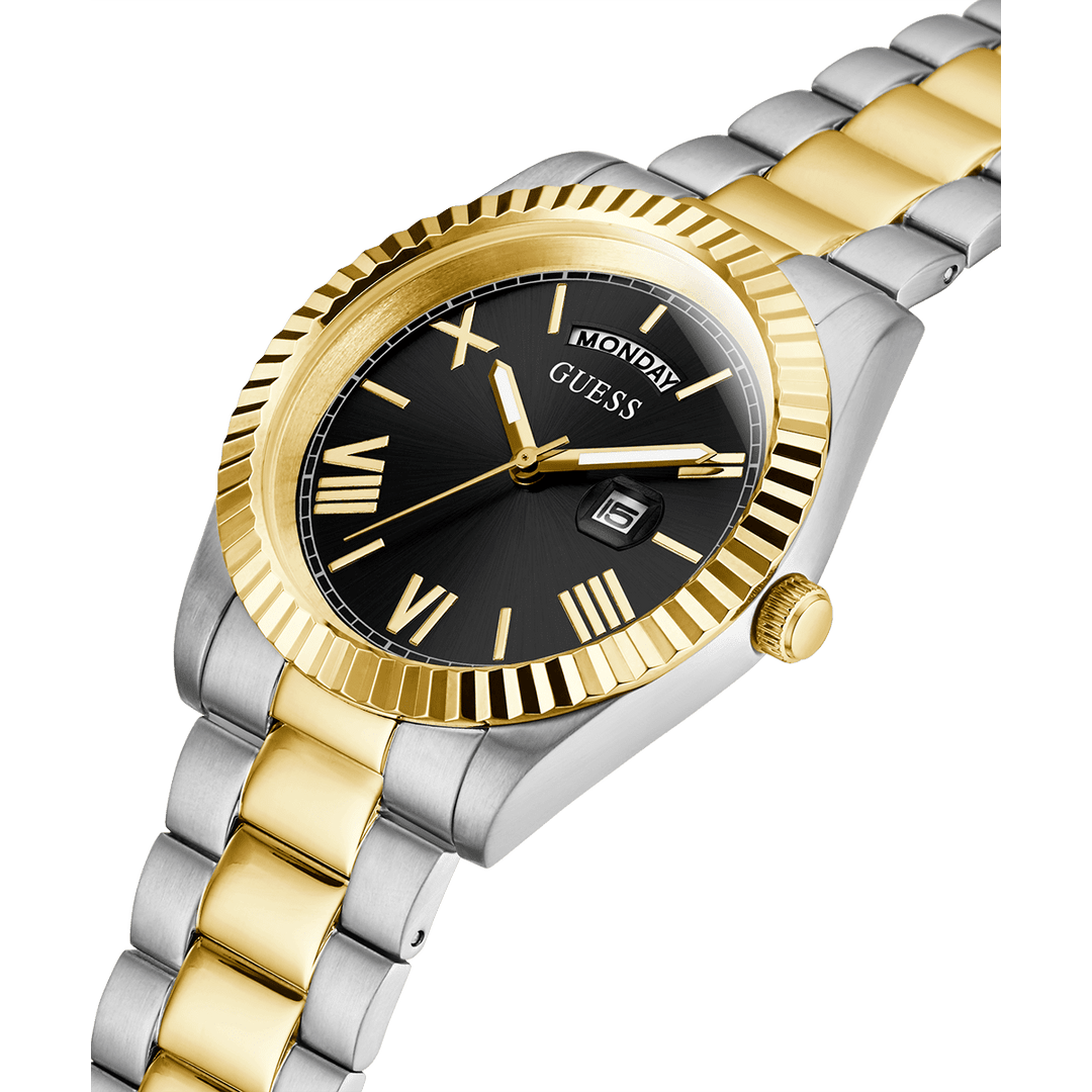 GUESS Mens 2-Tone Day/Date Watch