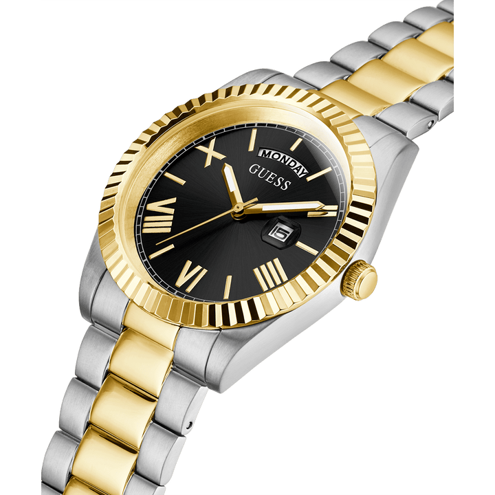 GUESS Mens 2-Tone Day/Date Watch