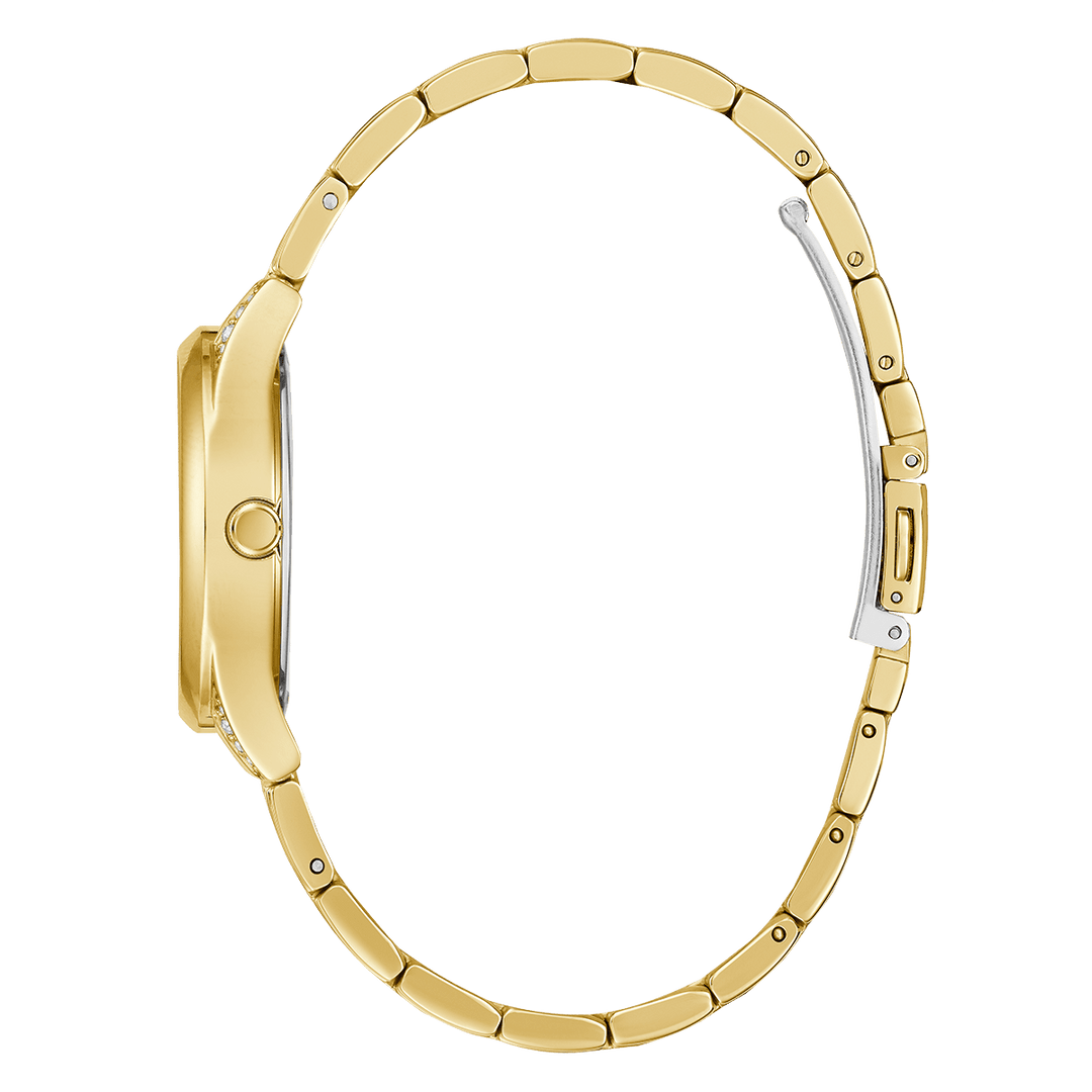 GUESS Ladies Gold Tone Day/Date Watch