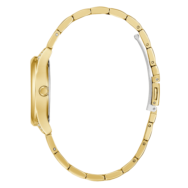 GUESS Ladies Gold Tone Day/Date Watch