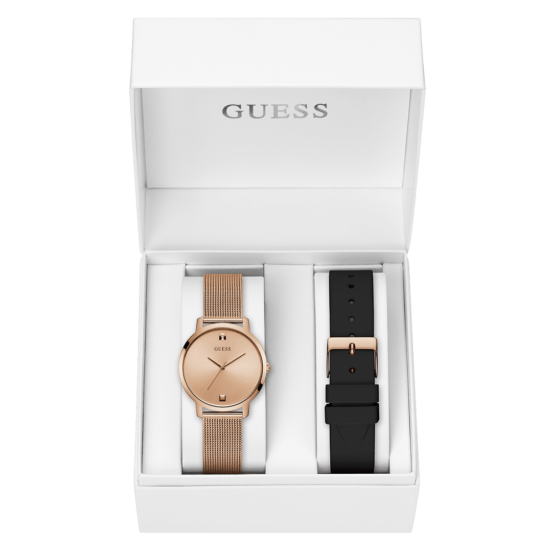 Exclusive Rose Gold Mesh Watch Gift Set