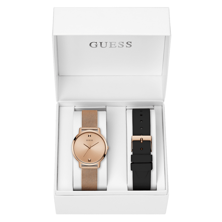 Exclusive Rose Gold Mesh Watch Gift Set
