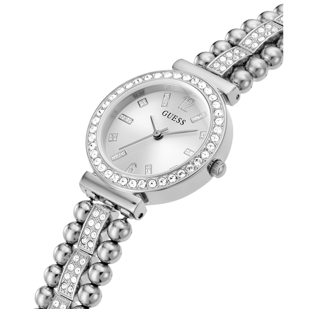 GUESS Ladies Silver Tone Analog Watch