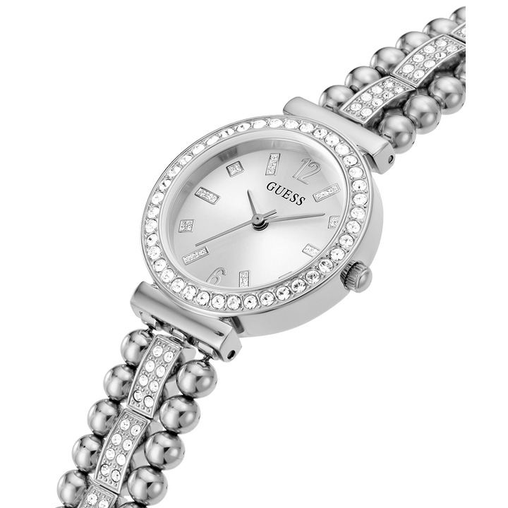 GUESS Ladies Silver Tone Analog Watch