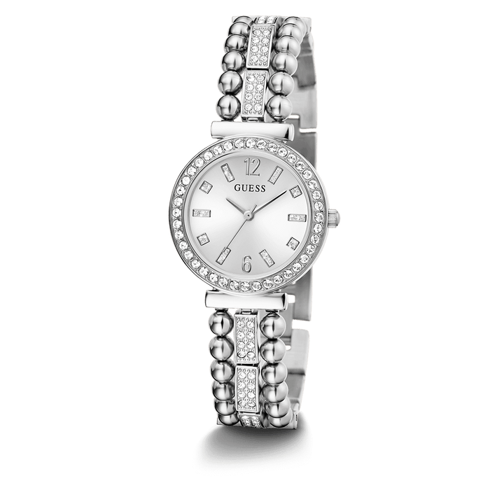 GUESS Ladies Silver Tone Analog Watch