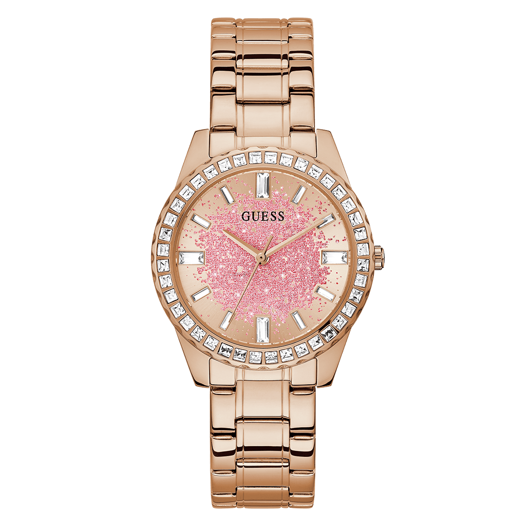 GUESS Ladies Rose Gold Tone Analog Watch