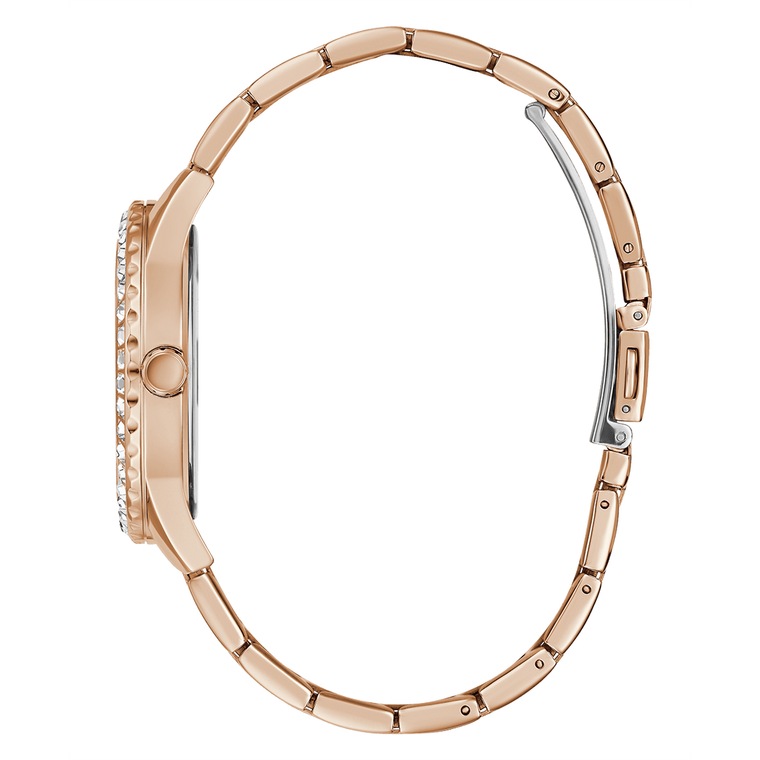 GUESS Ladies Rose Gold Tone Analog Watch